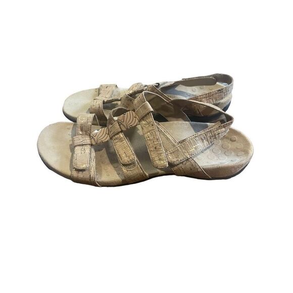 Vionic AMBER ADJUSTABLE SANDAL size US 9 in Gold Cork - Picture 2 of 8
